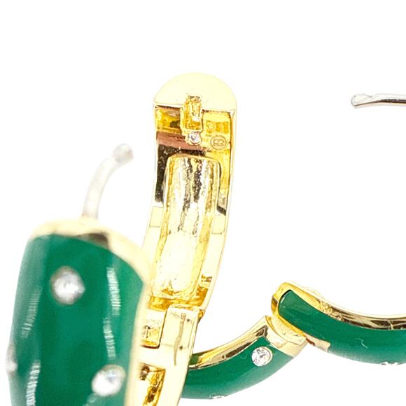 GORJANA Noel Shimmer Hoops in Gold & Green - Picture 6 of 6